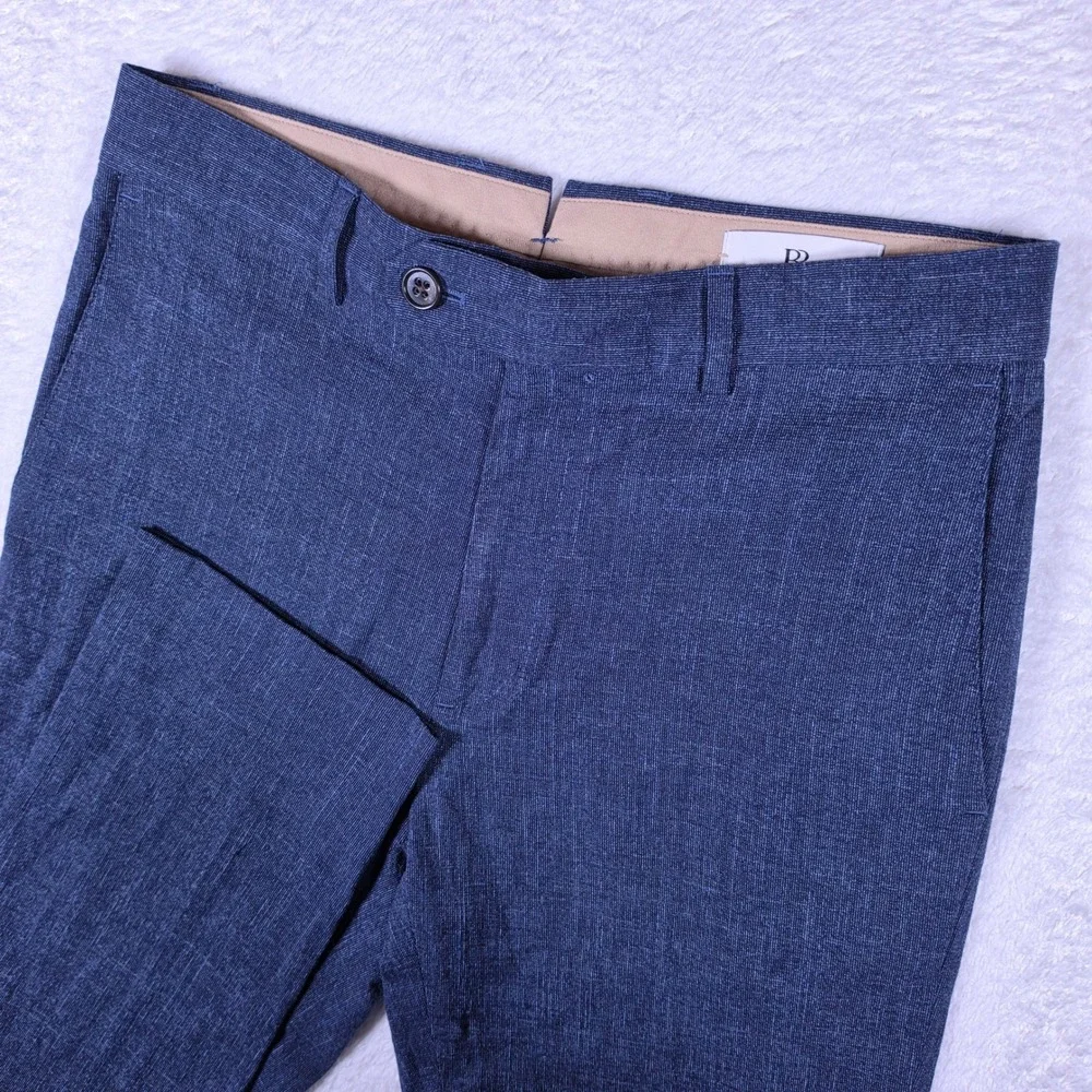 NEW Banana Republic Italian Stretch Men 29x32 Navy S/870410-02 Textured Trousers
